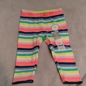 Striped capri toddler leggings